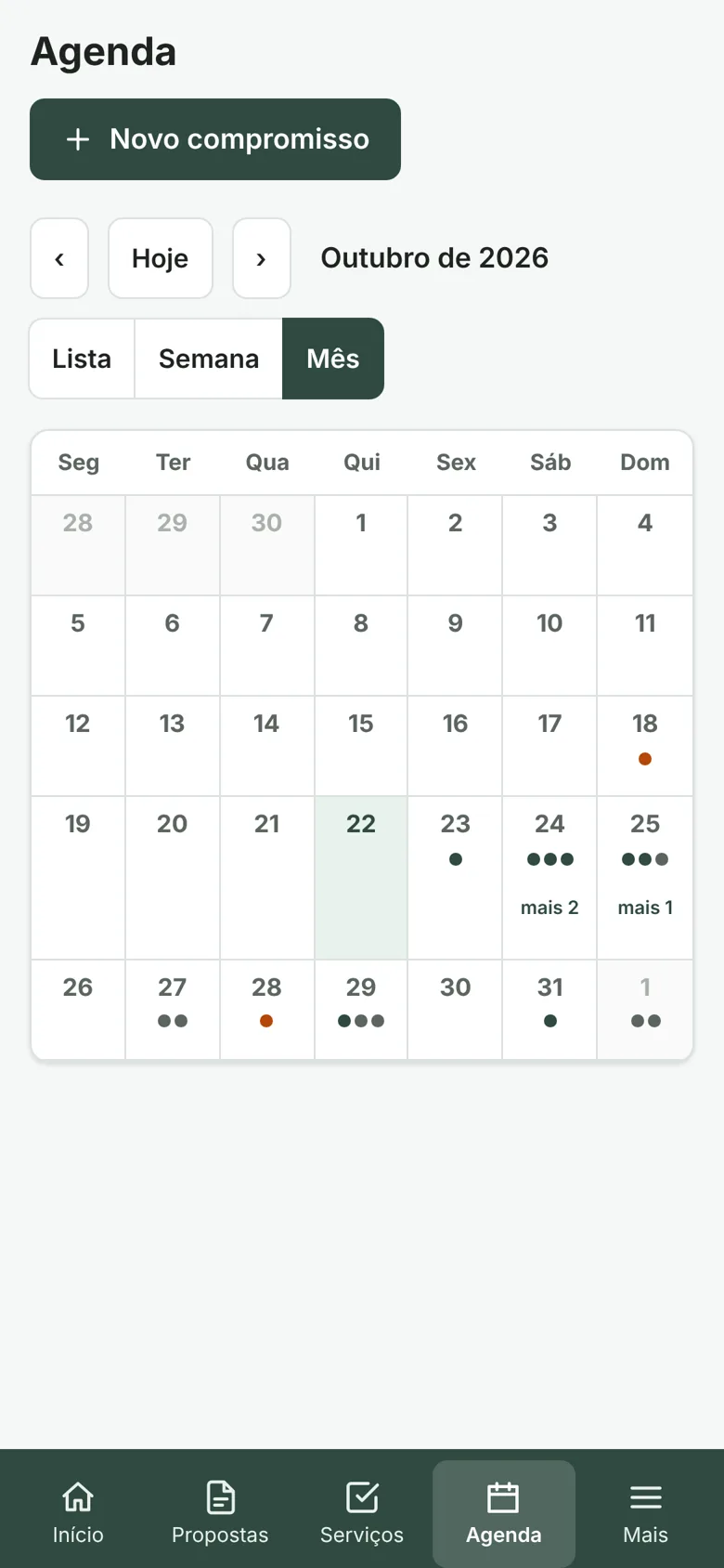 Agenda no celular